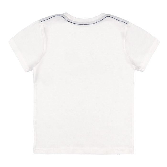 T-shirt jersey con ricamo logo Polo Club St Martin Bianco