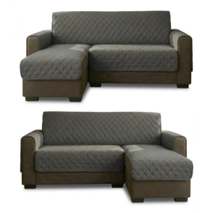 Copridivano 4 posti con penisola impermeabile e antimacchia, telo protettivo con braccioli adattabile a penisola destra e sinistra, ampia copertura per divani grandi, protegge da liquidi e sporco, facile da lavare, ideale per uso quotidiano e lunga durata