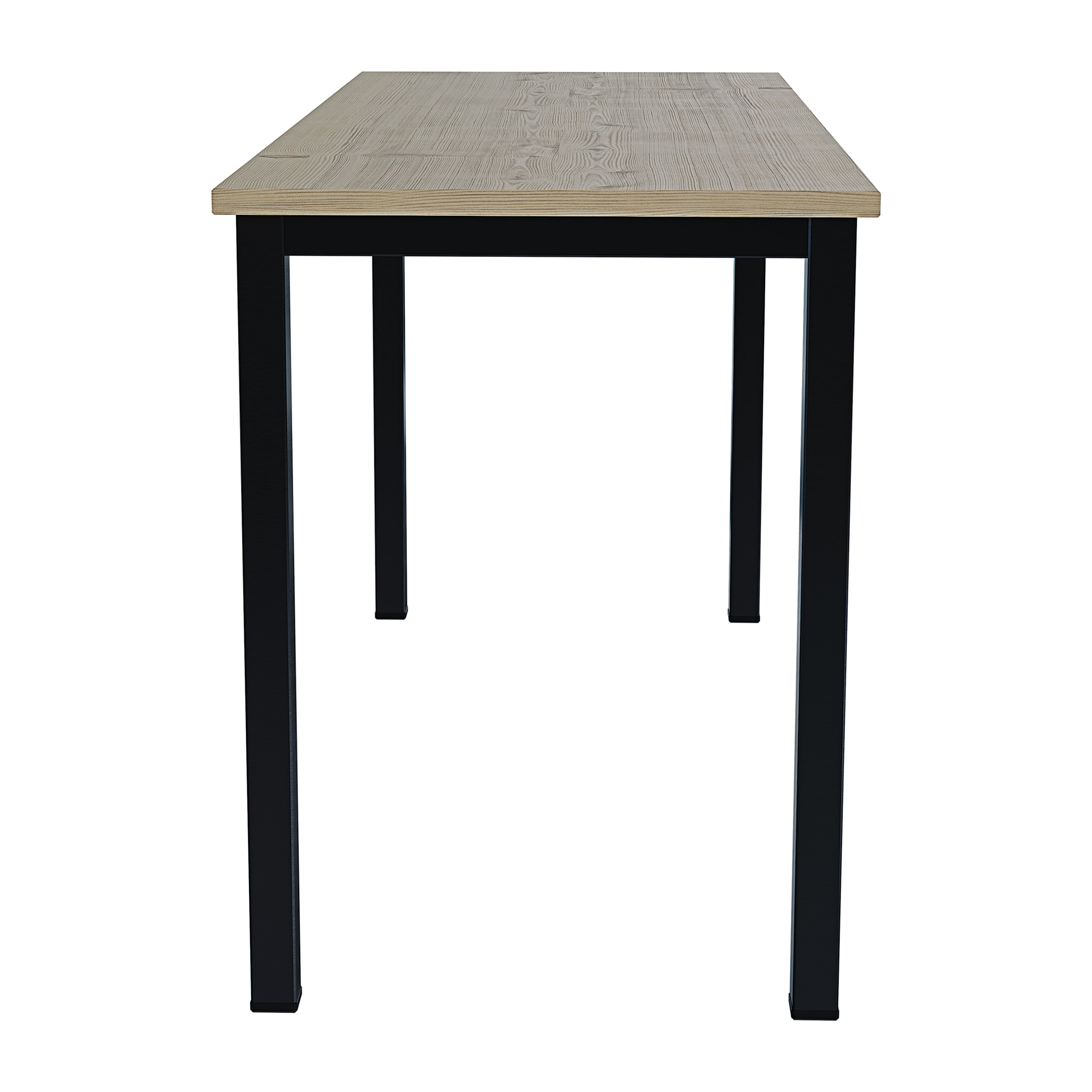 Scrivania Tavolo Da Computer PC In Legno Gambe In Metallo Scrittoio Desk Ufficio Studio Cameretta Soggiorno Design Moderno 138x55x73 Cm Nero E Rovere