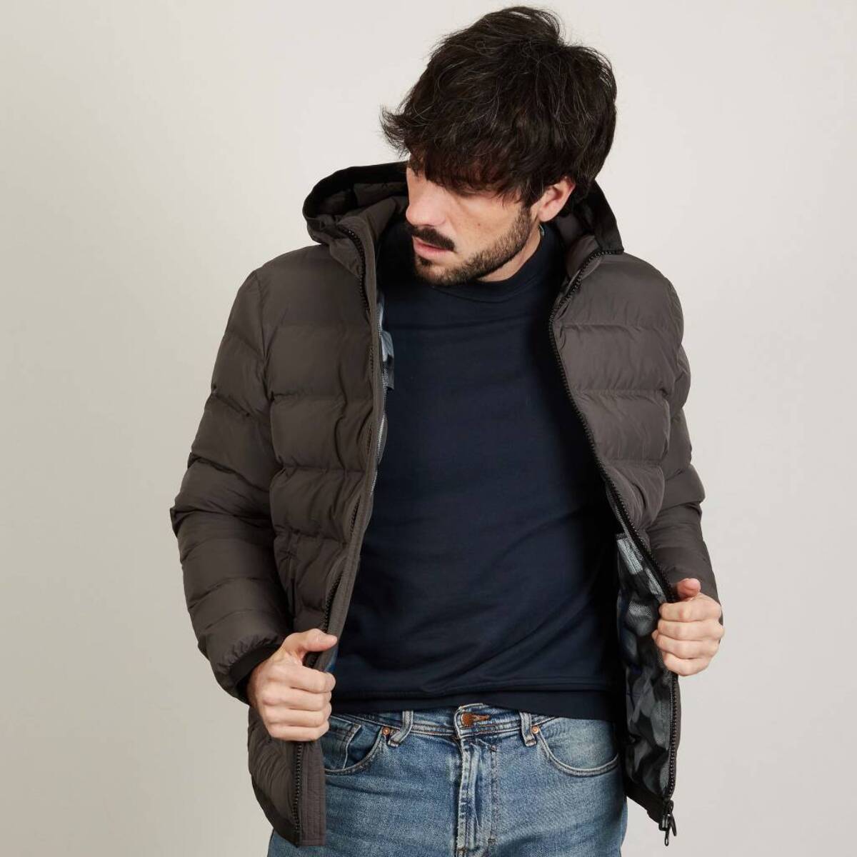Chaquetas Hombre de la marca GEOX  modelo SPHERICA HOOD JKT GRIS
