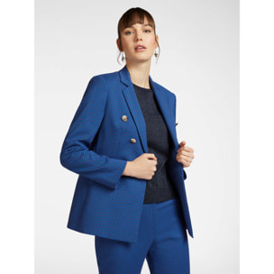 Elena Mirò - Americana jacquard con botones - Azul
