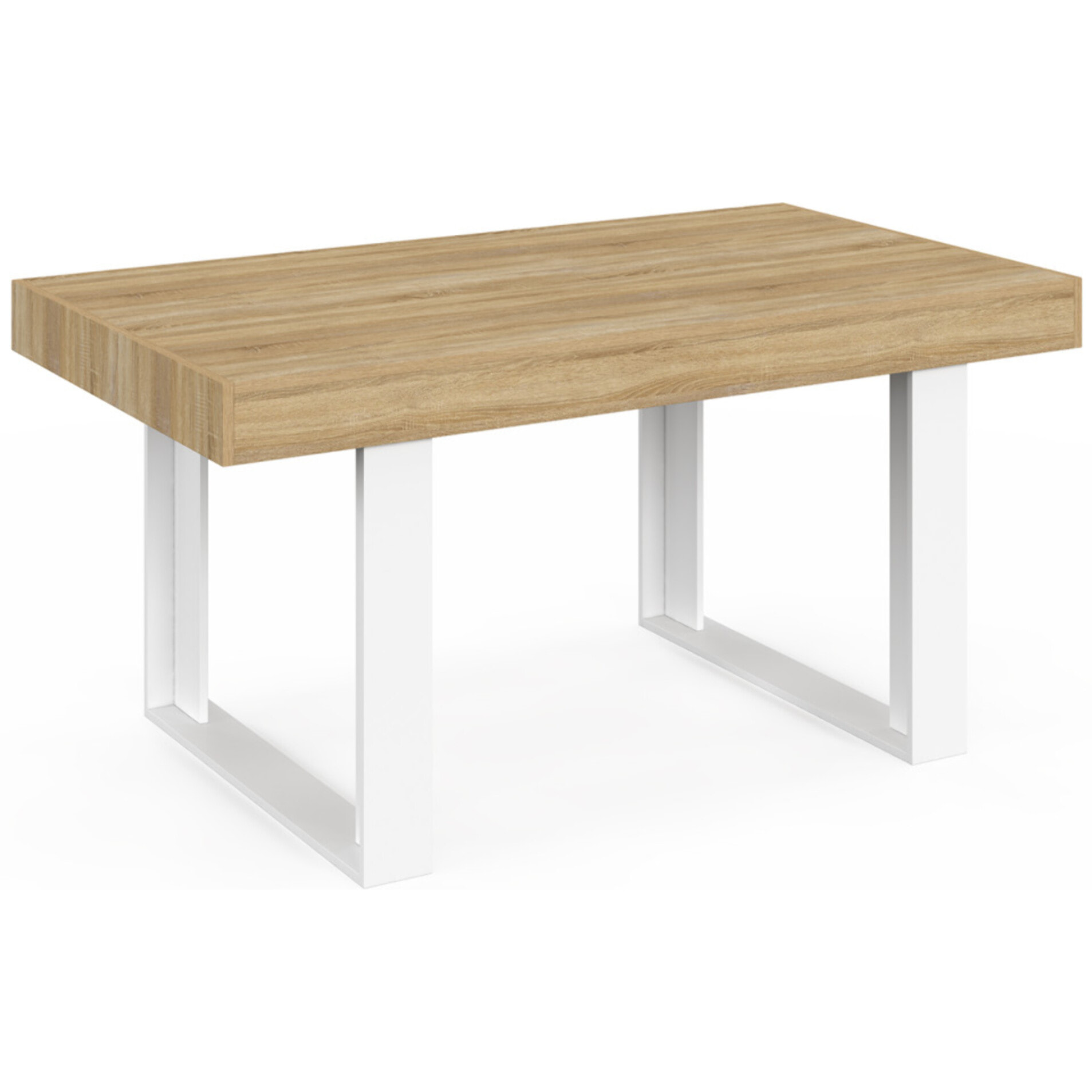 Table à manger Brixton bois et blanc 160cm