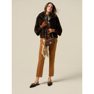 Oltre - Giubbotto in tessuto peloso - Marrone