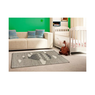 CRANBERRY Alfombra infantil globo gris, 120x170 cm.