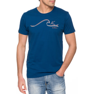 T-shirt in cotone 150 gr Hot Buttered Tamahee Colore Blu Chiaro.
