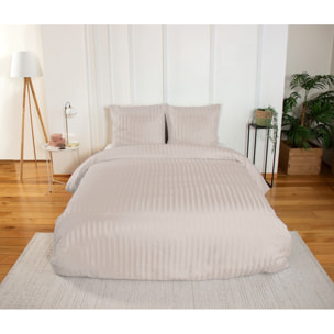 Parure housse de couette 3pcs 100% microfibre_albatre 220x240 cm