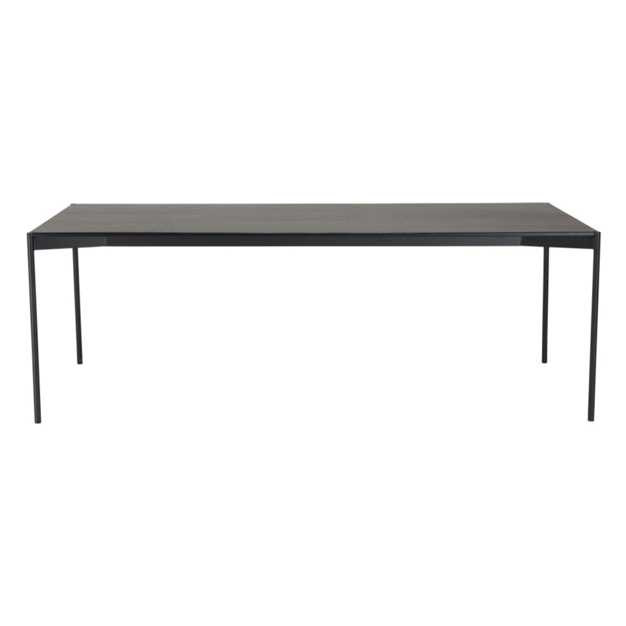 DALY - Table à manger rectangulaire noire 220x100cm piètement métal