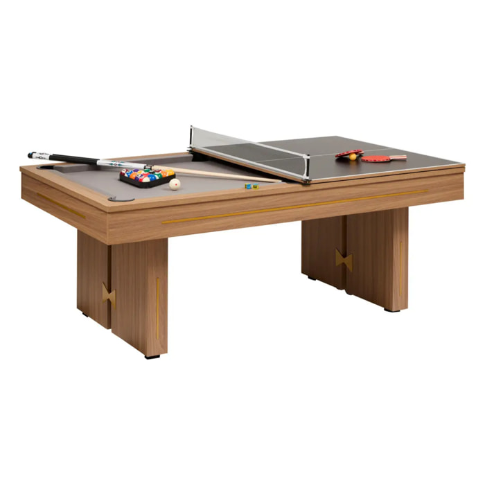 Table de billard Dave marron 215x121,8cm
