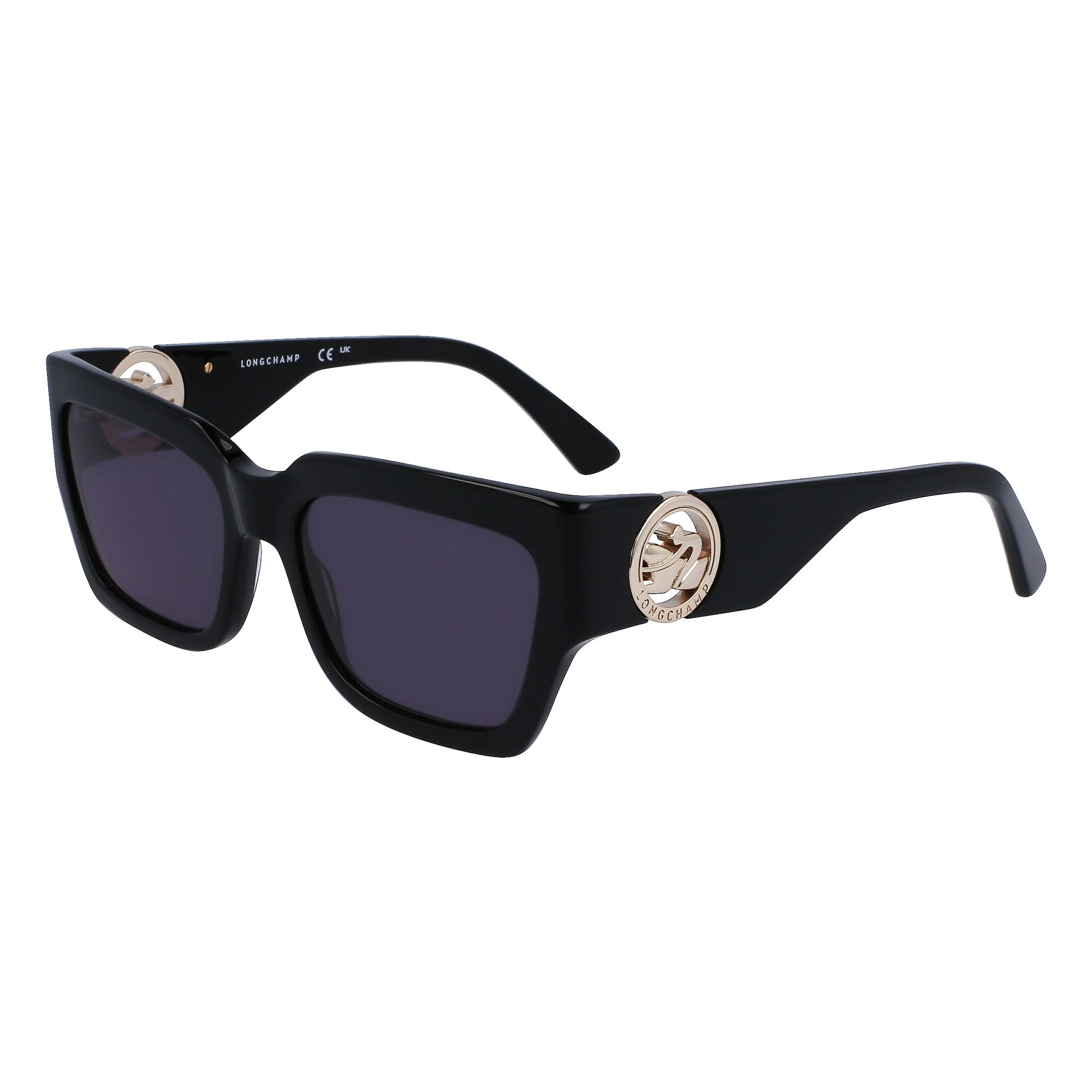 Longchamp - lunettes de soleil - noir - Couleur des verres : gris - indice solaire : protection UVA