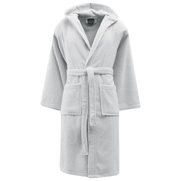 INTRECCI Accappatoio Bichicco in Spugna Tinta Unita Unisex Adulto in Cotone, Accappatoio in Cotone Asciugatura rapida con Tasche e Cappuccio