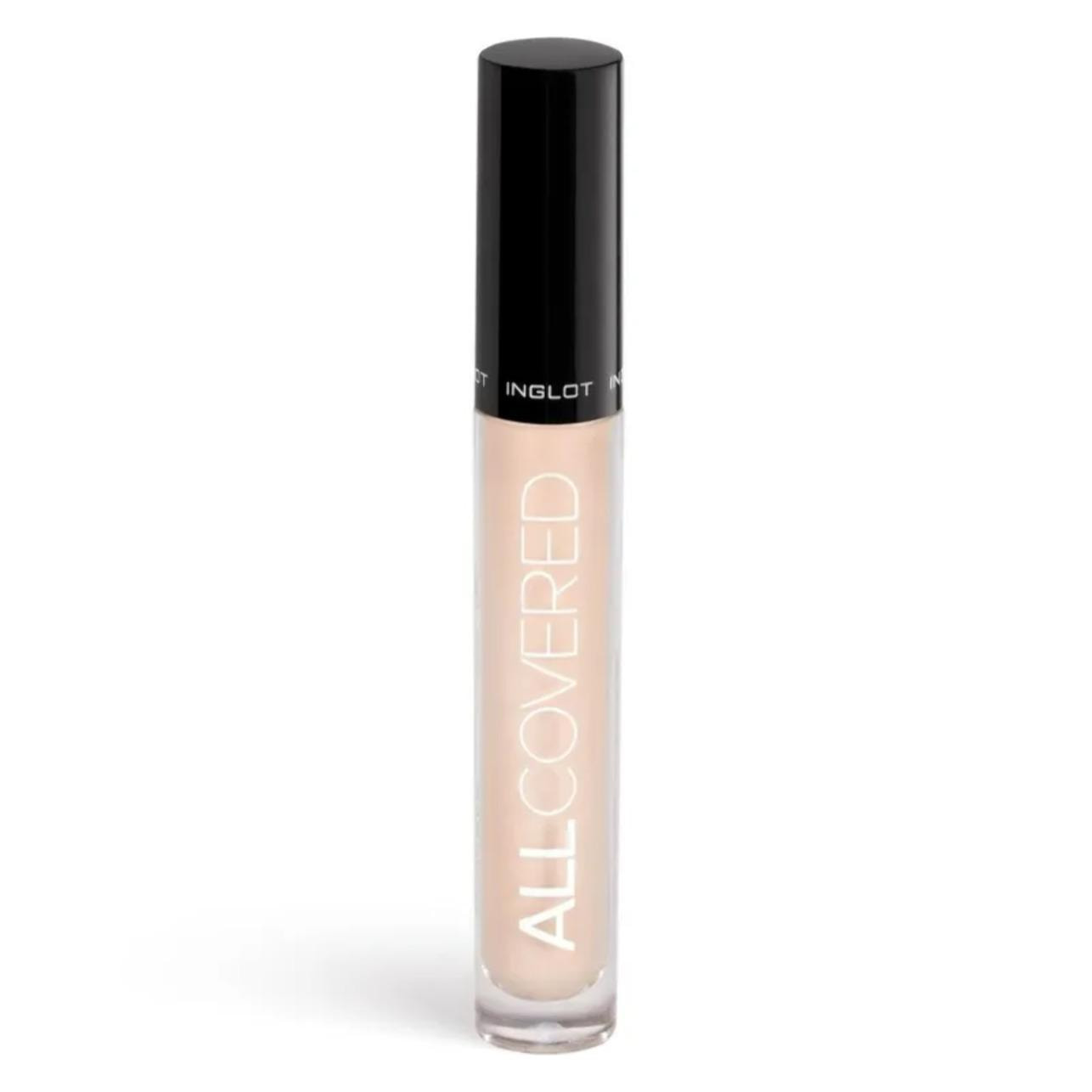 INGLOT All Covered Under Eye, Corrector de maquillaje, Alta cobertura, Anteojeras, Hidratante, Acabado natural, Waterproof, Con ingredientes antiedad y vitamina E, Formula vegana 4,2ML 104 Beige claro con subtono neutro, pieles claras.