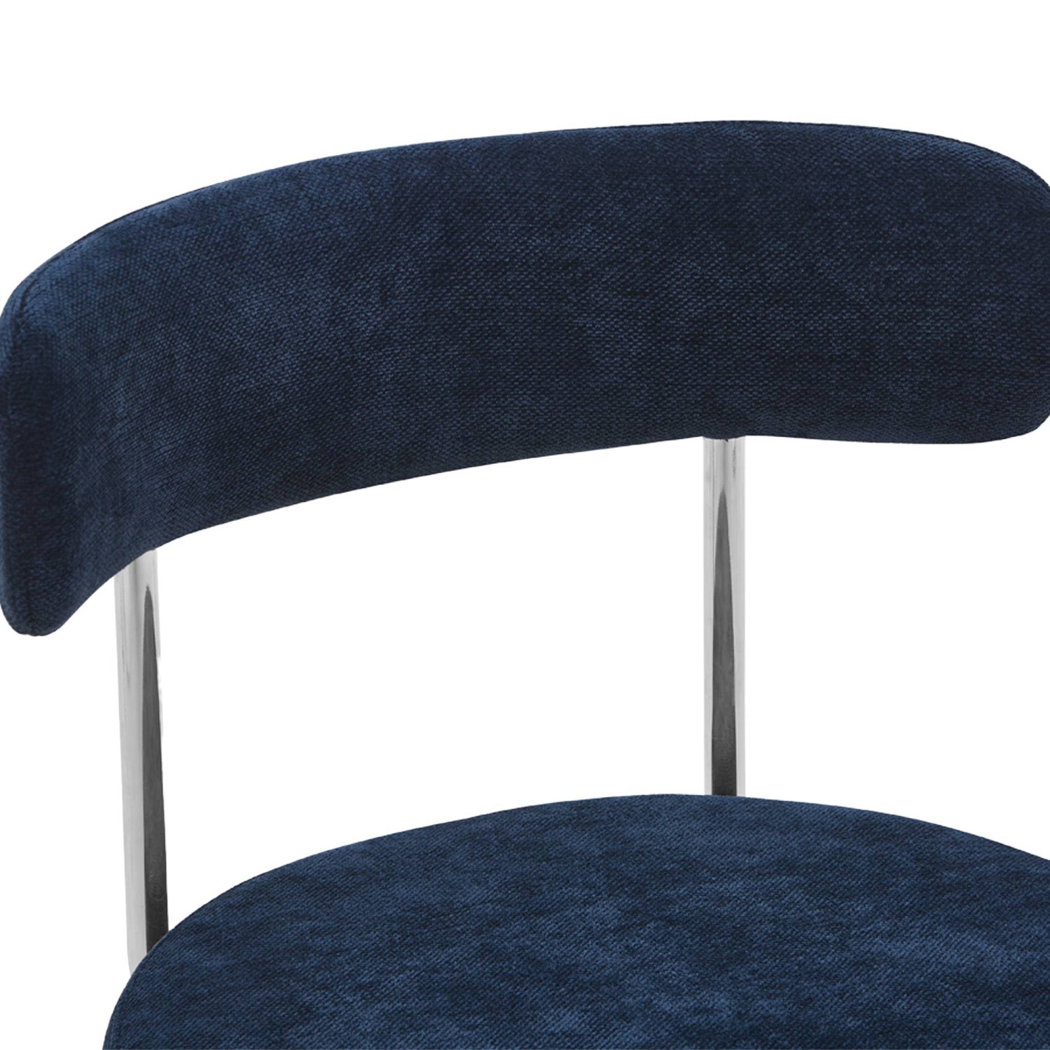 Chaise de bureau vintage à roulettes tissu ANGELA