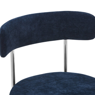 Chaise de bureau vintage à roulettes tissu ANGELA