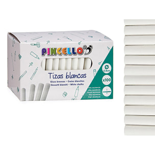 CAJA DE 100 TIZAS BLANCAS