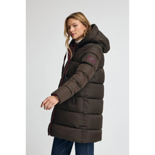 Chaqueta Gaia Reversible color chocolate con logo Polo Club