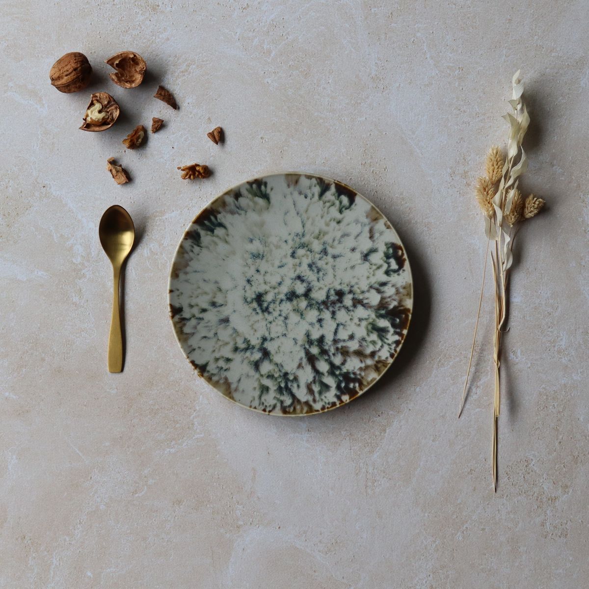 Lot de 6 assiettes à dessert abstraites en porcelaine 20cm MAKA