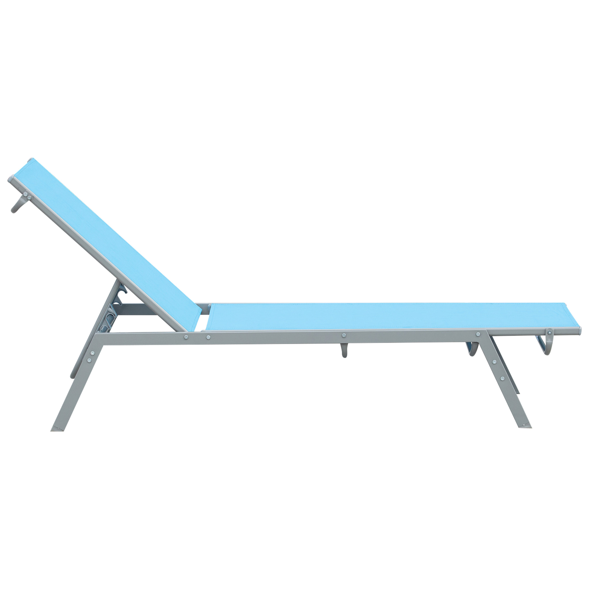 Bain de soleil transat design contemporain dossier inclinable multi-positions