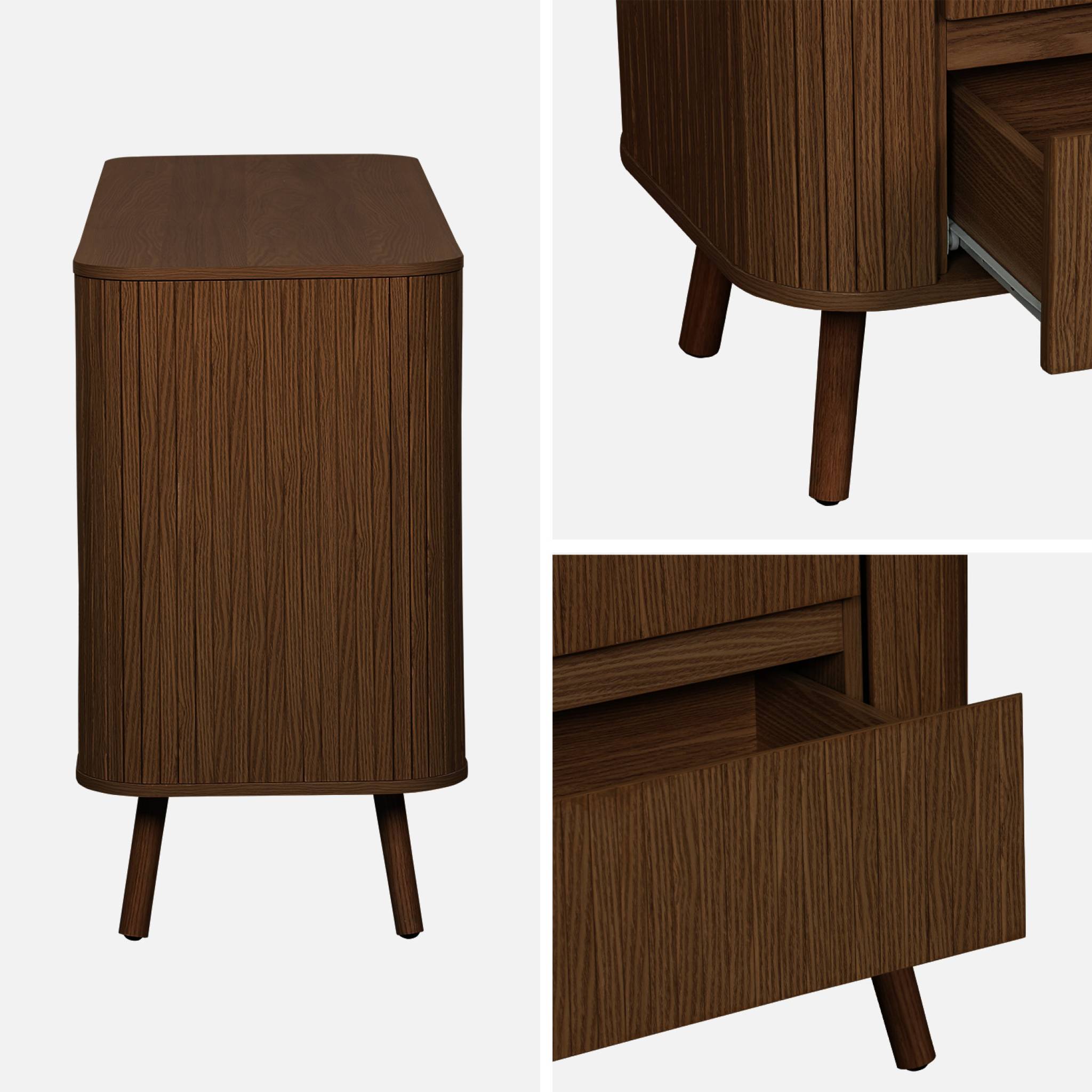 Commode décor bois strié 6 tiroirs LEGACY
