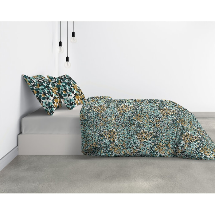 Parure De Couette 3pcs avec Taies oreiller 100% Coton Bio 57 Fils/cm2-telma