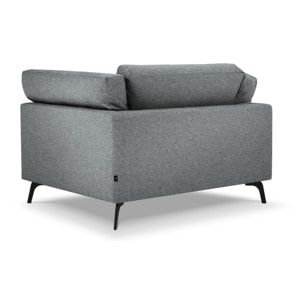 Fauteuil xl "Camille" en tissu structurel gris