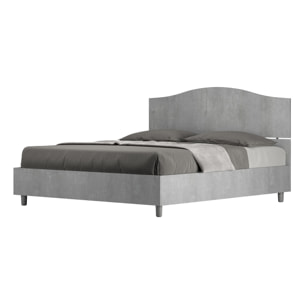 Lit sans sommier 160x190 gris béton Dores