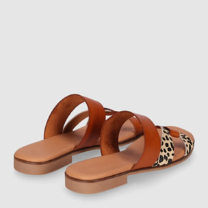 Sandalias de Piel - Cuero - Tacón: 3 cm