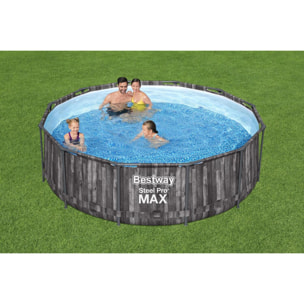 Piscine tubulaire hors sol ronde gris 3,66 x 1 m KAILA