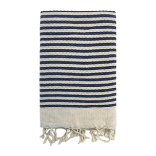 Fouta traditionnelle Yadara Navy 200x200 190g/m²