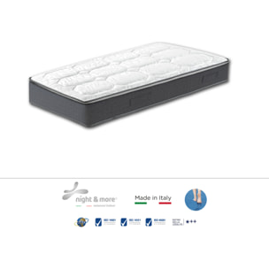 "Irene" H30 cm 90x190 guanciale Memory OMAGGIO a molle insacchettate e 4cm memory Gel