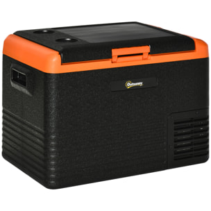 Outsunny Nevera Portátil Eléctrica 40L Refrigerador de Coche 12V/24V hasta -20℃ Mini Frigorífico con Compresor Pantalla LED Táctil para Hogar Camping Viajes Automóvil 58,7x36,5x43,8 cm Negro