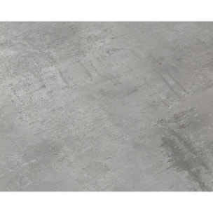 Tavolo CINQUALE in legno, finitura grigio cemento con gambe in metallo antracite, allungabile 140×90 cm – 220×90 cm