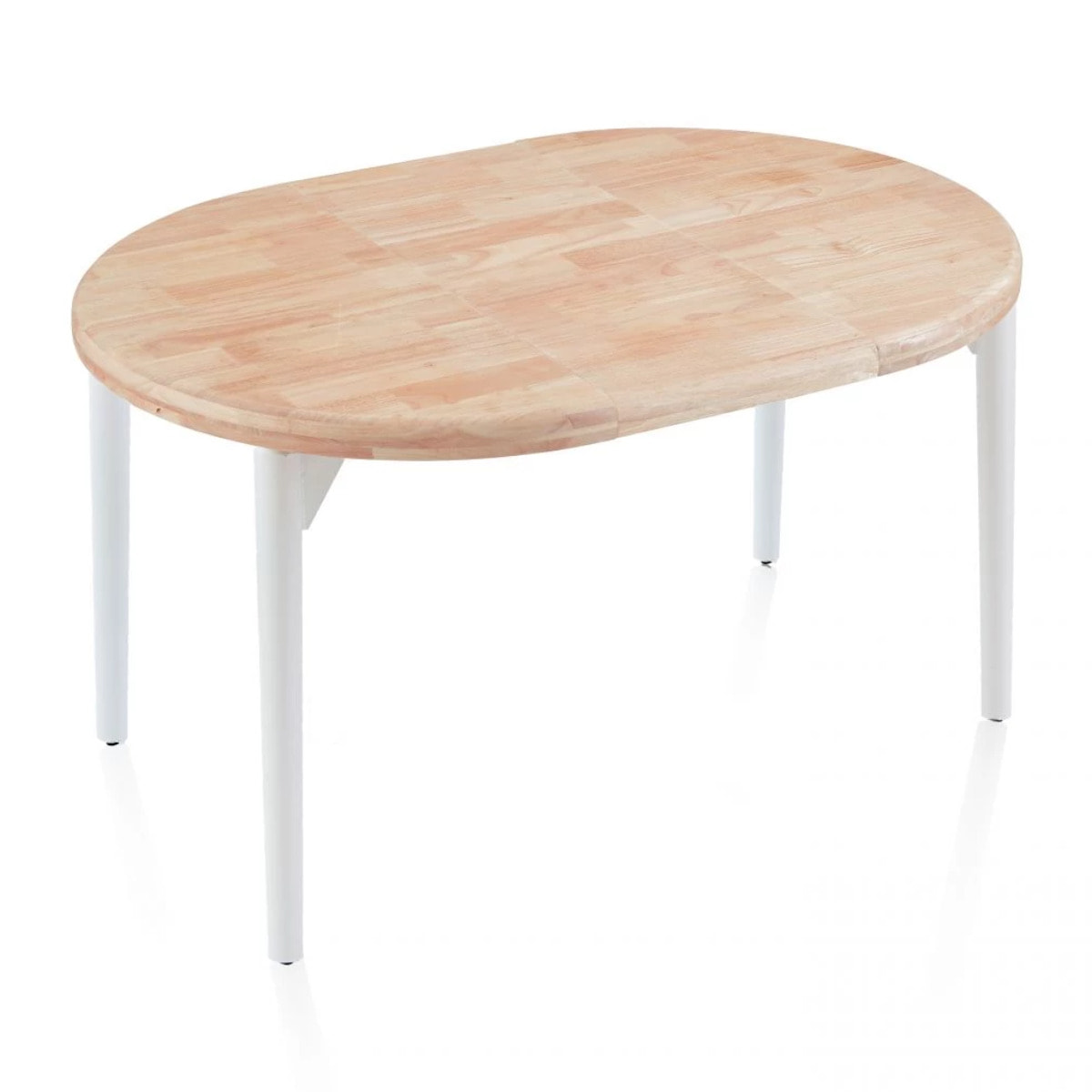 Mesa redonda extensible Padma Blanco - Roble