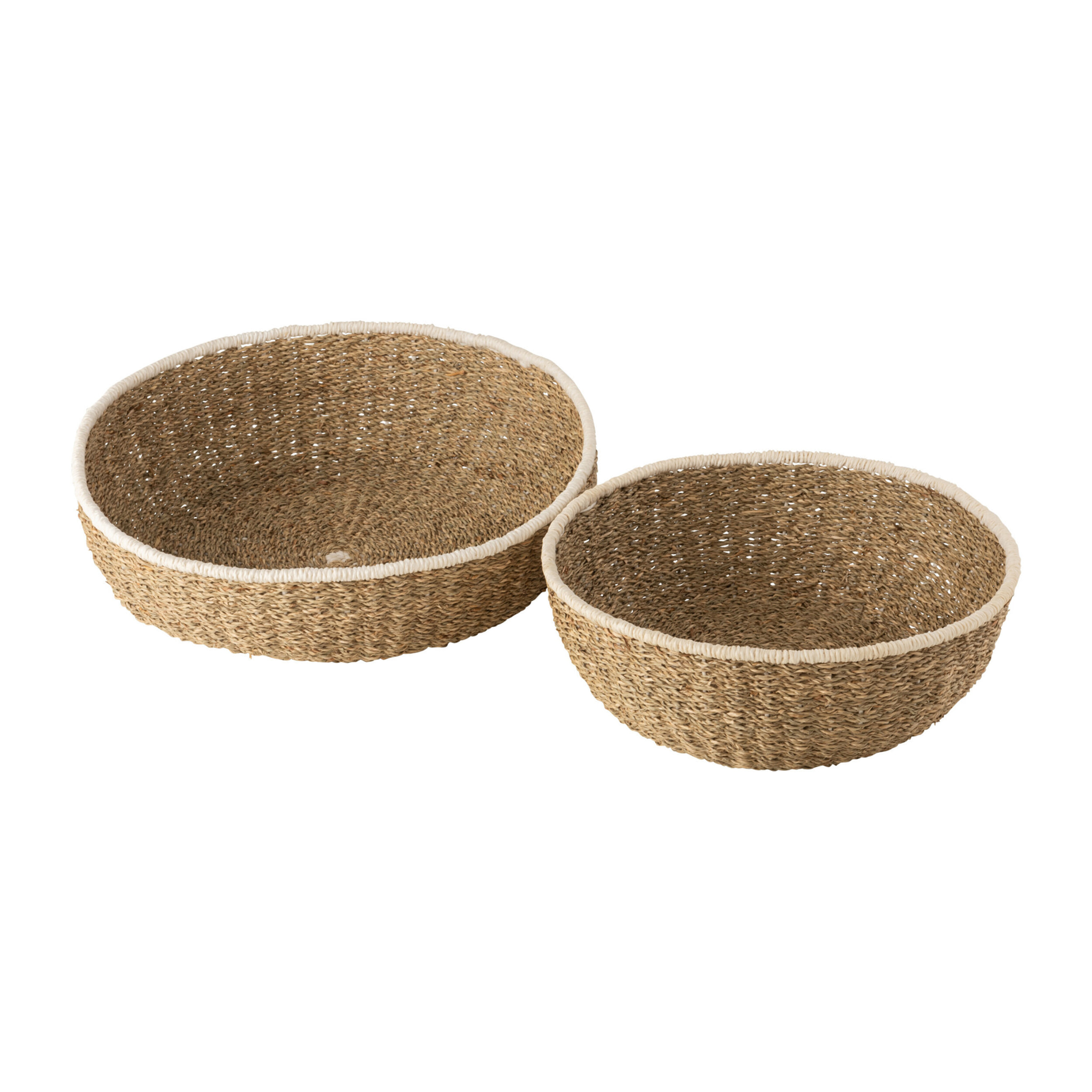 J-Line plat Bord - papier - blanc/marron - set de 2