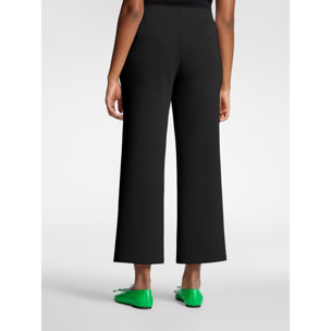 Elena Mirò - Pantalones palazzo en scuba - Negro