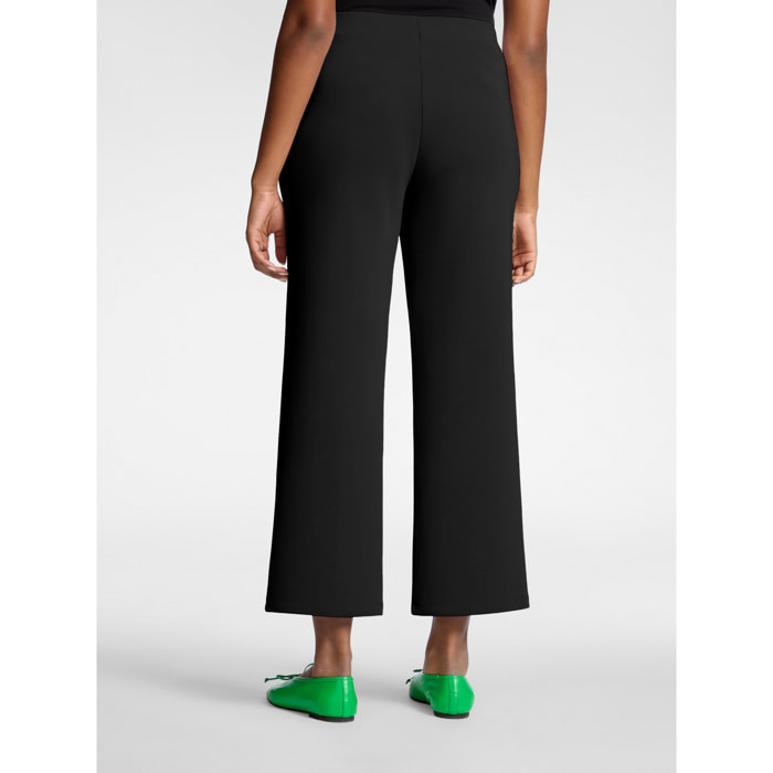 Elena Mirò - Pantalones palazzo en scuba - Negro