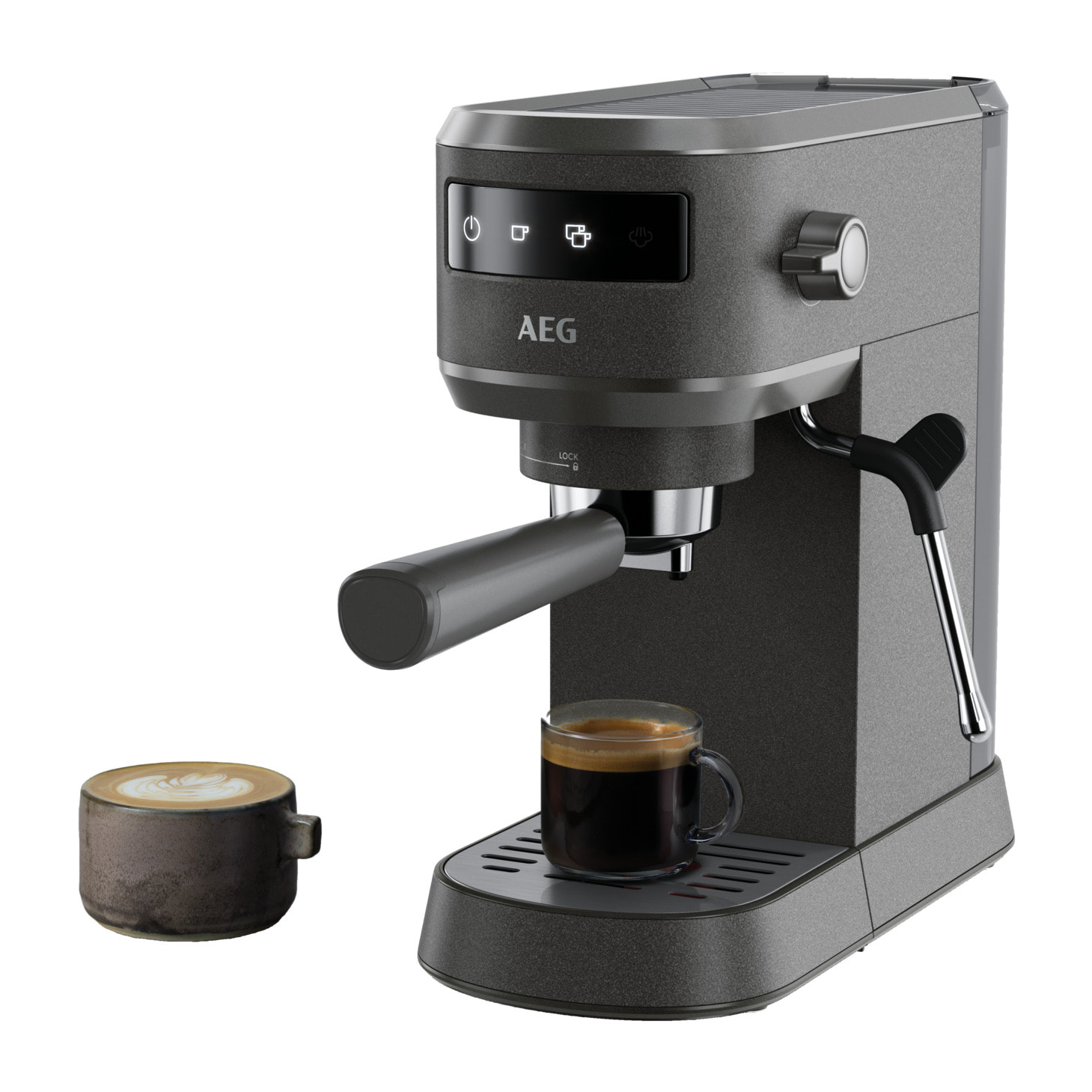 AEG Maquina de café espresso de 1 litro capacidad y 15 bares de presión EC6-1-6BST