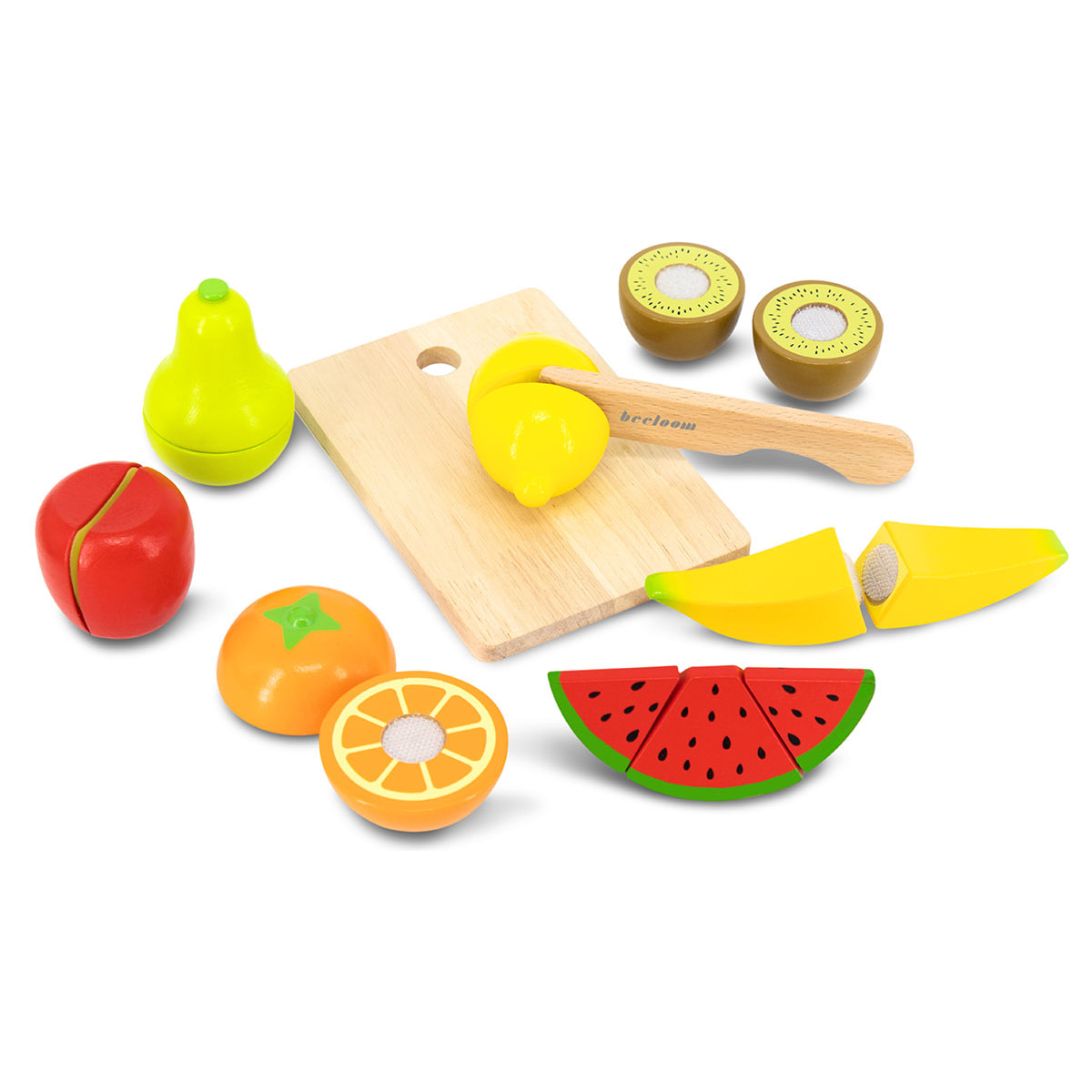 set de frutas FRUIT TABLE para cortar de madera
