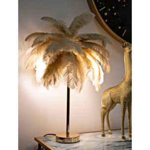 LAMPADA DA TAVOLO PALM CAMMELLO CM Ø 55X60