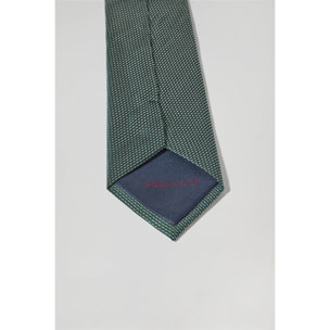 Cravatta in seta verde con logo Polo Club