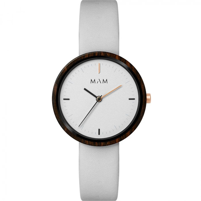 Reloj Mam MAM658 Unisex Analogico Cuarzo con Correa de Cuero