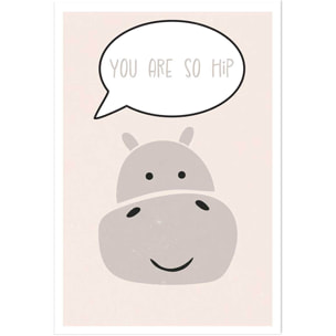 Affiche enfant hippo Affiche seule