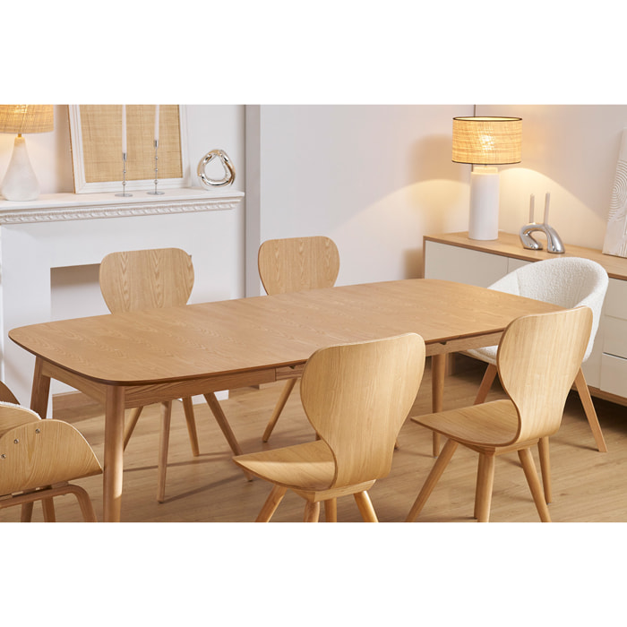 Table à manger extensible noyer L130-190 cm NORDECO