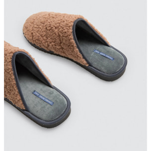 Pantofole da casa con esterno in pelle di pecora