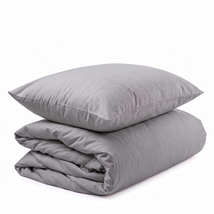 Parure copripiumino in cotone - Grigio