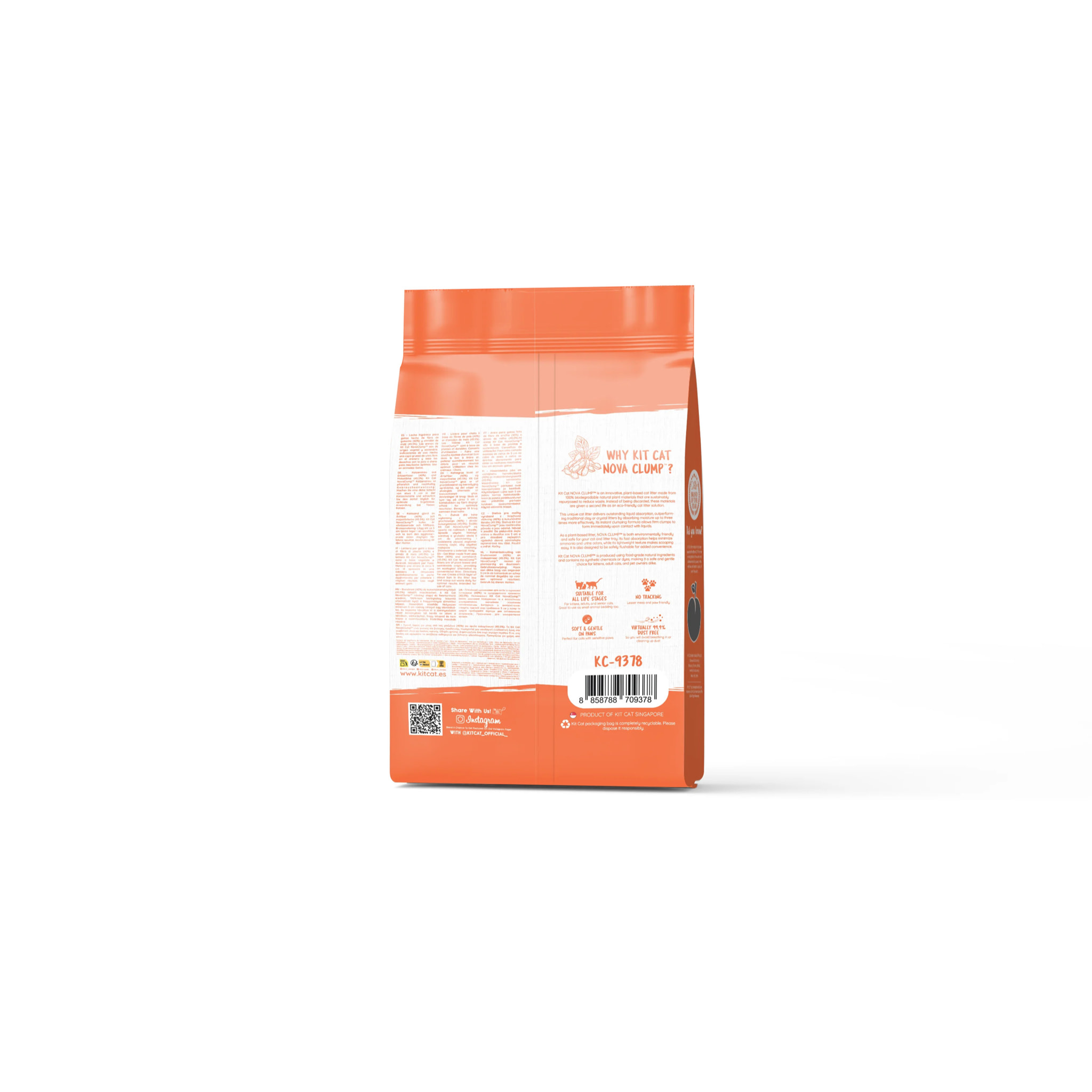 Kit Cat Arena Eco Nova - Peach 7 L Arena para gatos