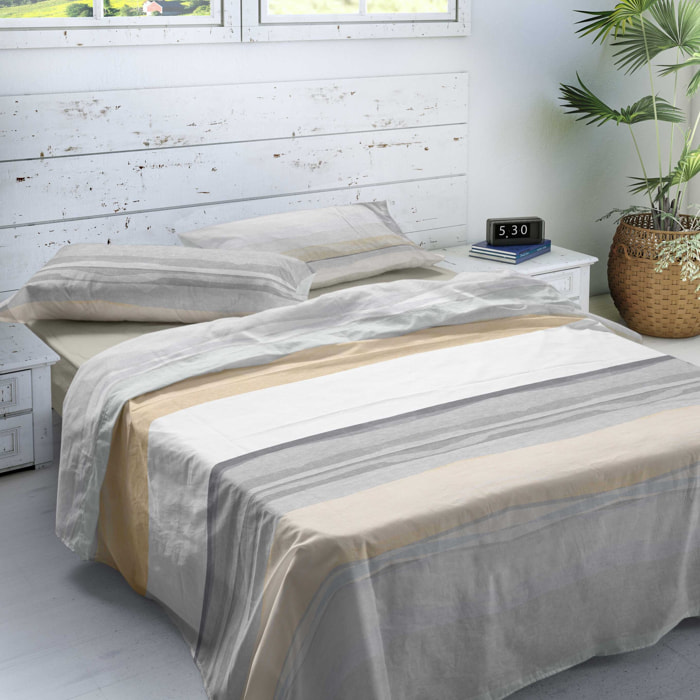 Naturals - Juego de Sábanas - Incluye 1 o 2 Fundas de Almohada + 1 Sábana Bajera - Franela - 100% Algodón - Nube