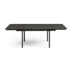 Pied de table de repas n°9 en métal noir - 4 pieds minimalistes - UNIK