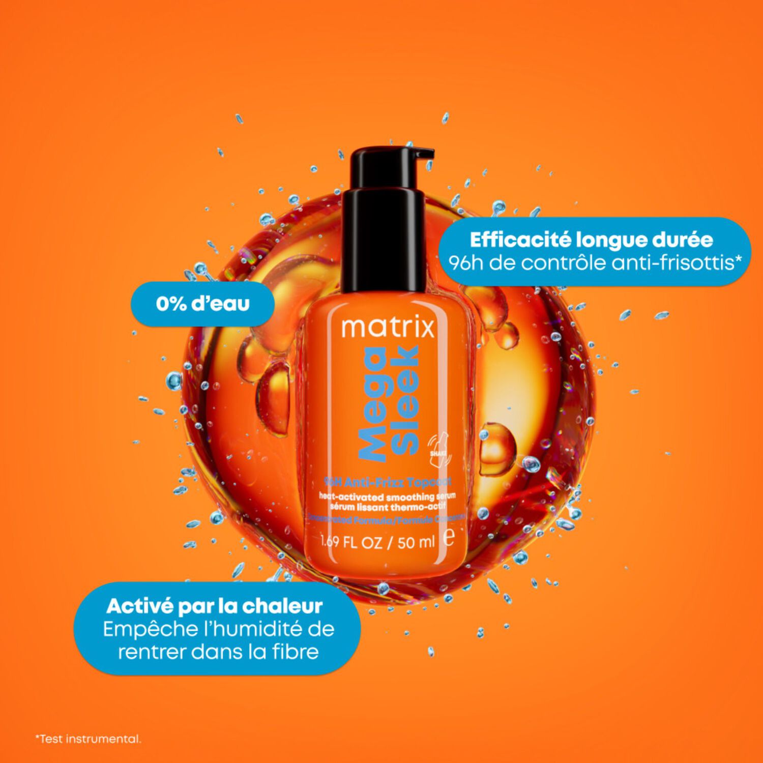 Mega Sleek - Sérum Lissant Thermo-Actif Anti-Frisottis 96h