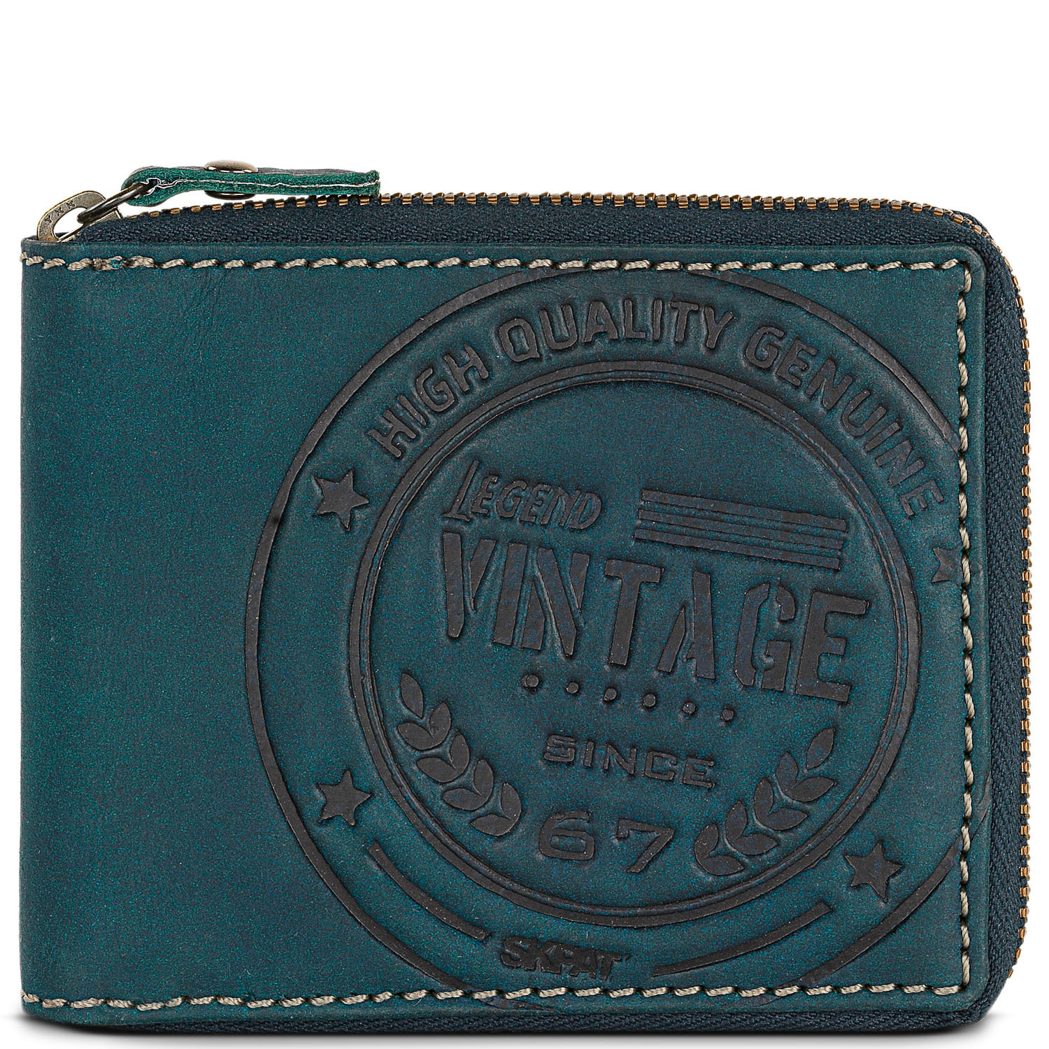 Cartera Hombre Piel Skpat Vintage Azul