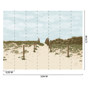 Papier peint panoramique Sable et dune Intissé